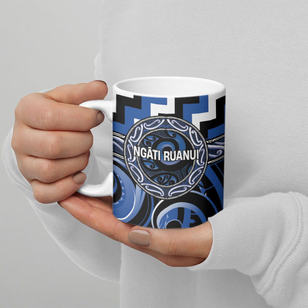 Aotearoa Ngati Ruanui Personalised Ceramic Mug Maori Iwi Poutama Puhoro Tattoo