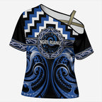 Aotearoa Ngati Ruanui Personalised Cross Shoulder Shirt Maori Iwi Poutama Puhoro Tattoo