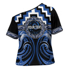 Aotearoa Ngati Ruanui Personalised Cross Shoulder Shirt Maori Iwi Poutama Puhoro Tattoo