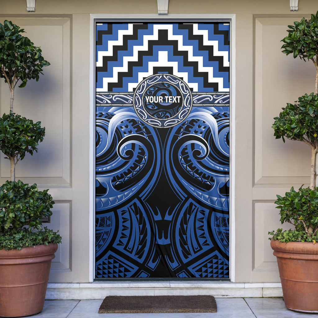 Aotearoa Ngati Ruanui Personalised Door Cover Maori Iwi Poutama Puhoro Tattoo