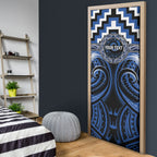 Aotearoa Ngati Ruanui Personalised Door Cover Maori Iwi Poutama Puhoro Tattoo