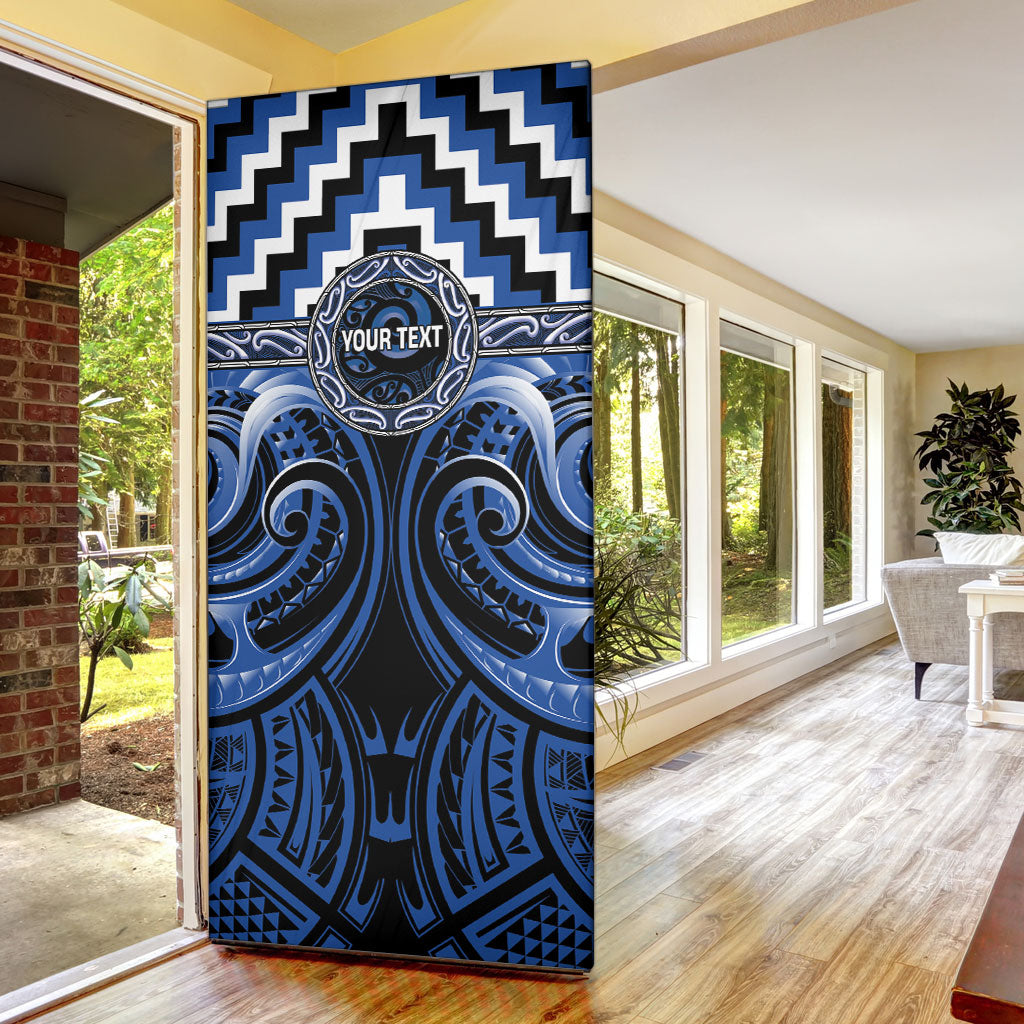 Aotearoa Ngati Ruanui Personalised Door Cover Maori Iwi Poutama Puhoro Tattoo
