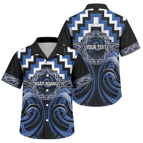 Aotearoa Ngati Ruanui Personalised Family Matching Summer Maxi Dress and Hawaiian Shirt Maori Iwi Poutama Puhoro Tattoo