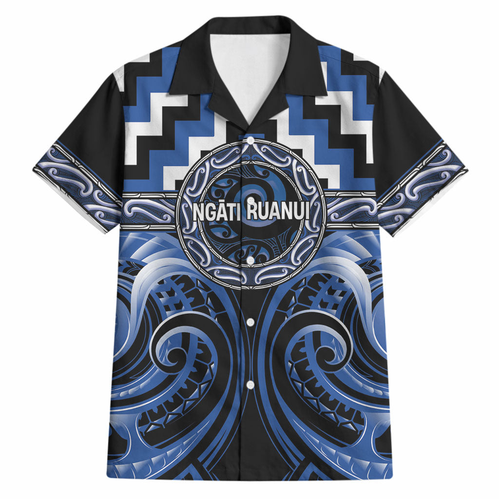 Aotearoa Ngati Ruanui Personalised Hawaiian Shirt Maori Iwi Poutama Puhoro Tattoo