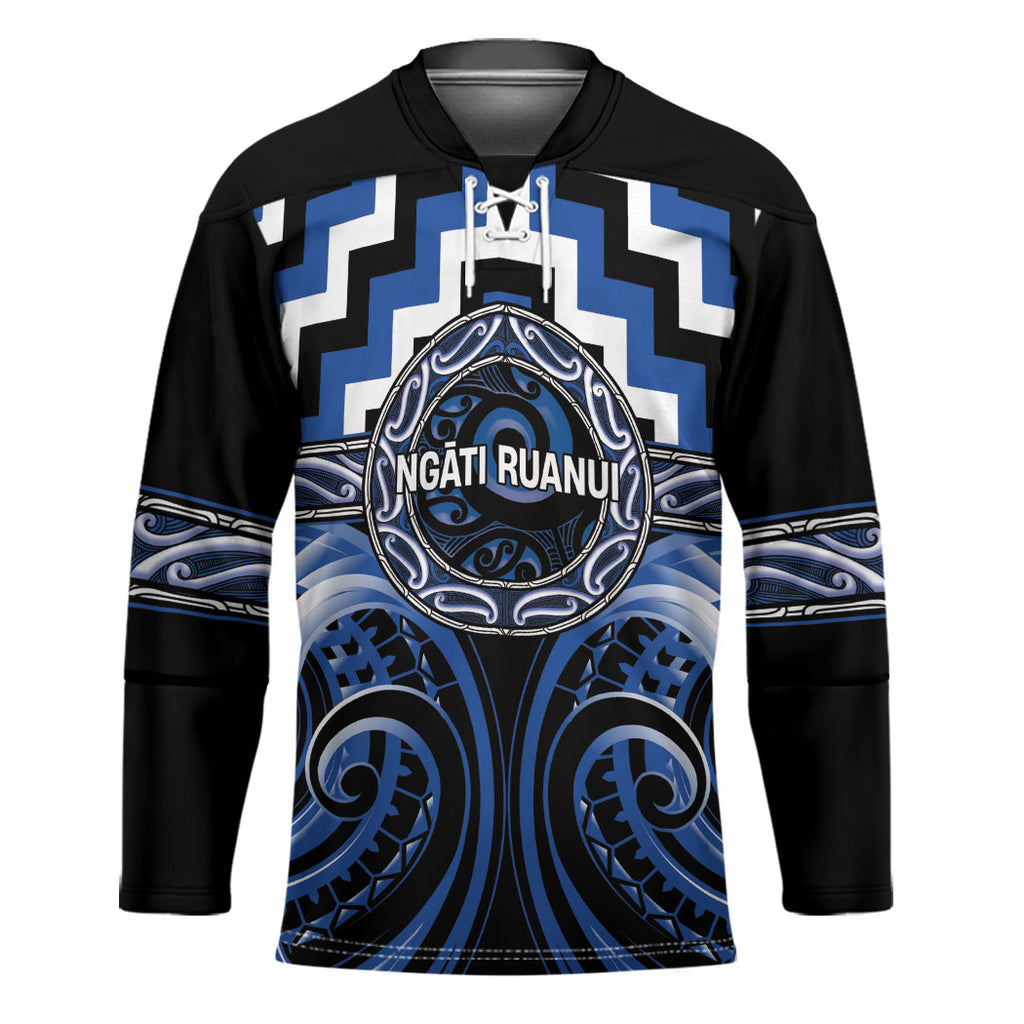 Aotearoa Ngati Ruanui Personalised Hockey Jersey Maori Iwi Poutama Puhoro Tattoo