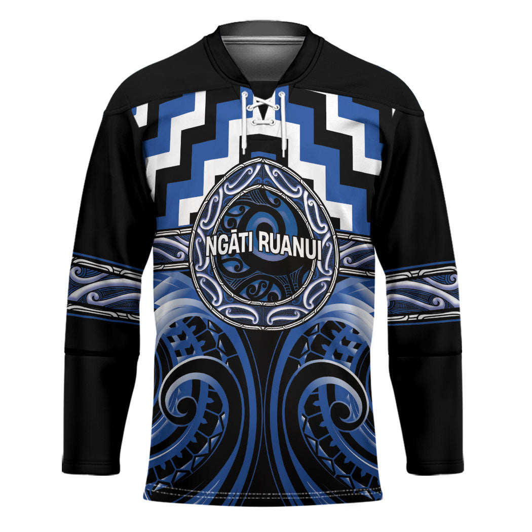 Aotearoa Ngati Ruanui Personalised Hockey Jersey Maori Iwi Poutama Puhoro Tattoo