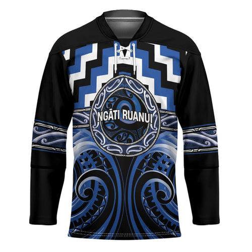 Aotearoa Ngati Ruanui Personalised Hockey Jersey Maori Iwi Poutama Puhoro Tattoo