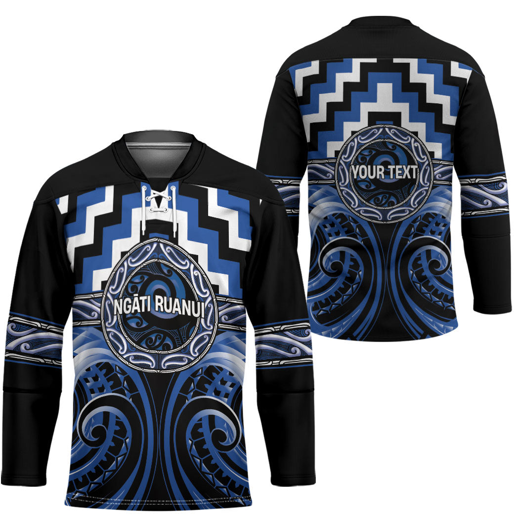Aotearoa Ngati Ruanui Personalised Hockey Jersey Maori Iwi Poutama Puhoro Tattoo