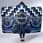 Aotearoa Ngati Ruanui Hooded Blanket Maori Iwi Poutama Puhoro Tattoo