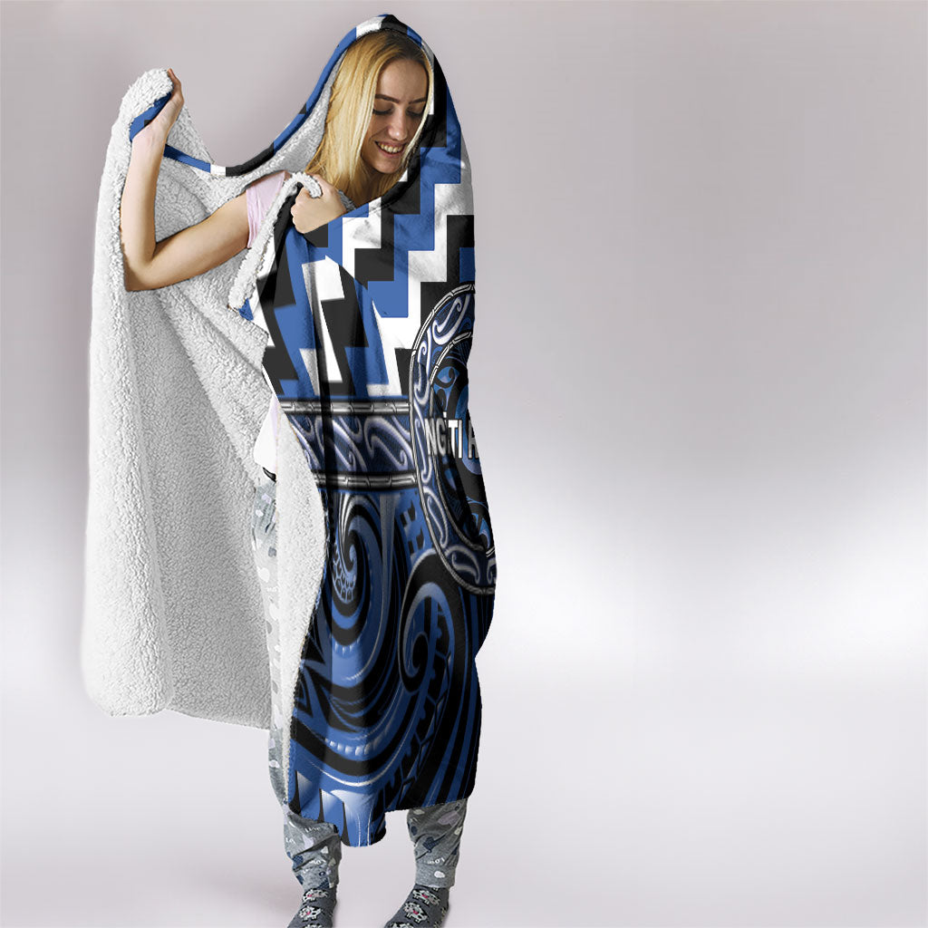 Aotearoa Ngati Ruanui Hooded Blanket Maori Iwi Poutama Puhoro Tattoo