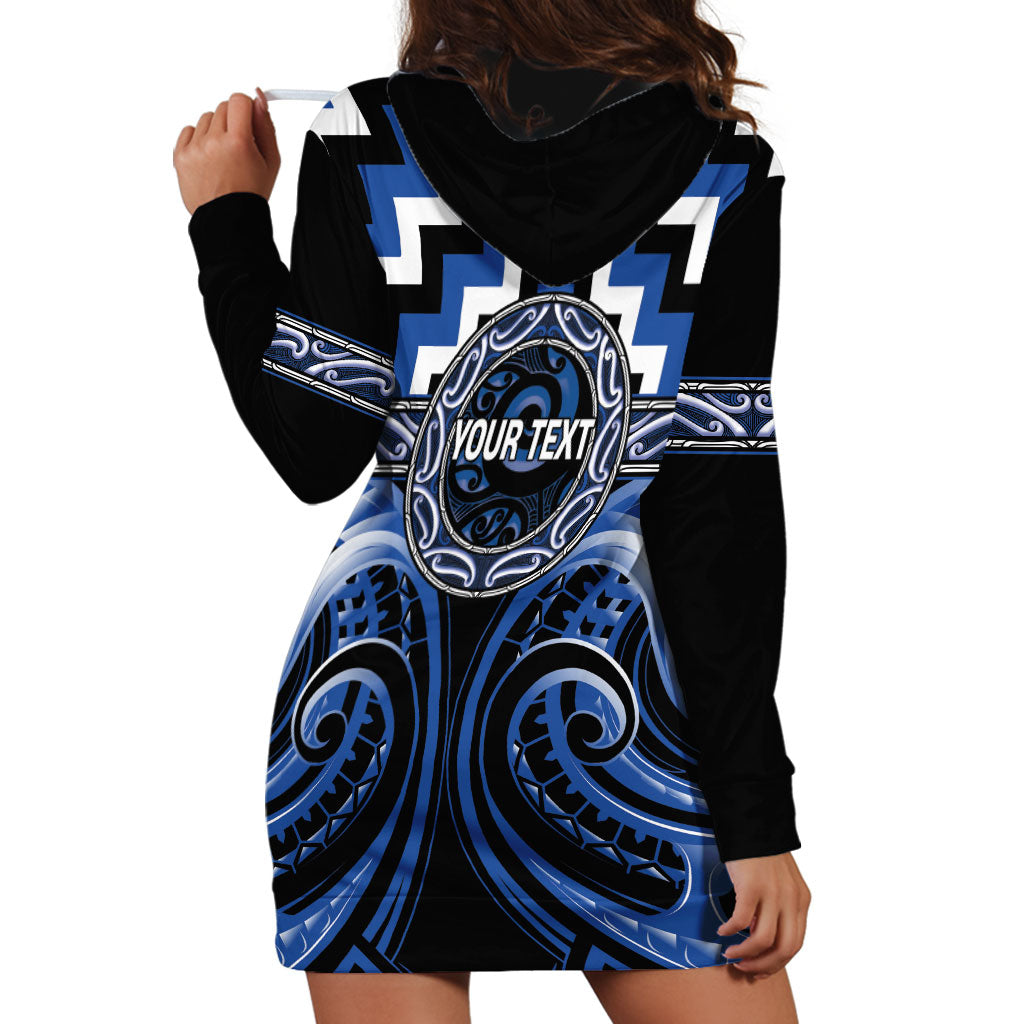Aotearoa Ngati Ruanui Personalised Hoodie Dress Maori Iwi Poutama Puhoro Tattoo