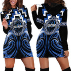 Aotearoa Ngati Ruanui Personalised Hoodie Dress Maori Iwi Poutama Puhoro Tattoo