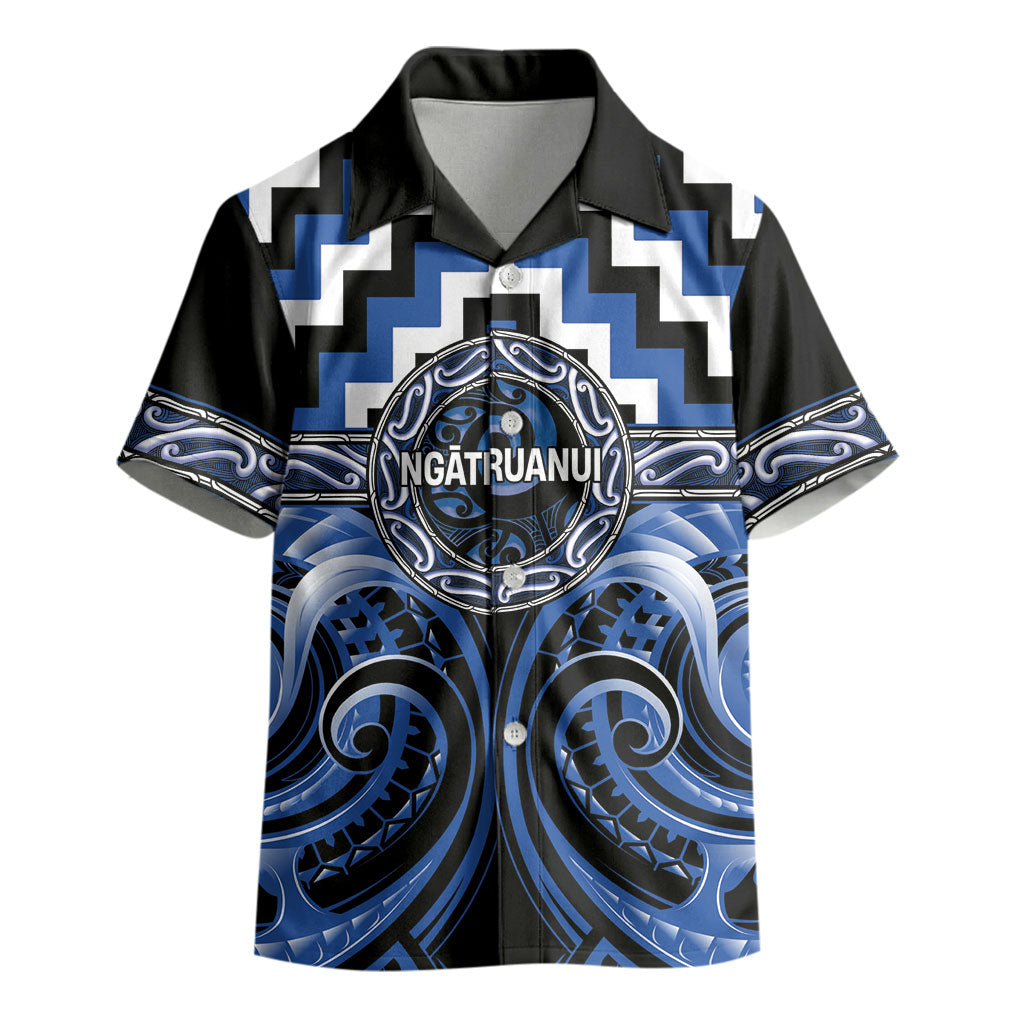 Aotearoa Ngati Ruanui Personalised Kid Hawaiian Shirt Maori Iwi Poutama Puhoro Tattoo