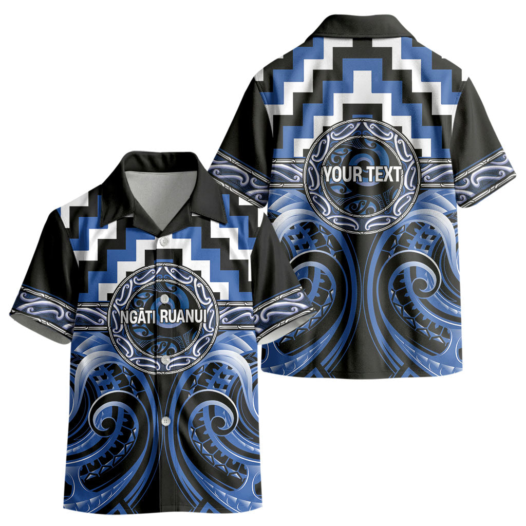 Aotearoa Ngati Ruanui Personalised Kid Hawaiian Shirt Maori Iwi Poutama Puhoro Tattoo