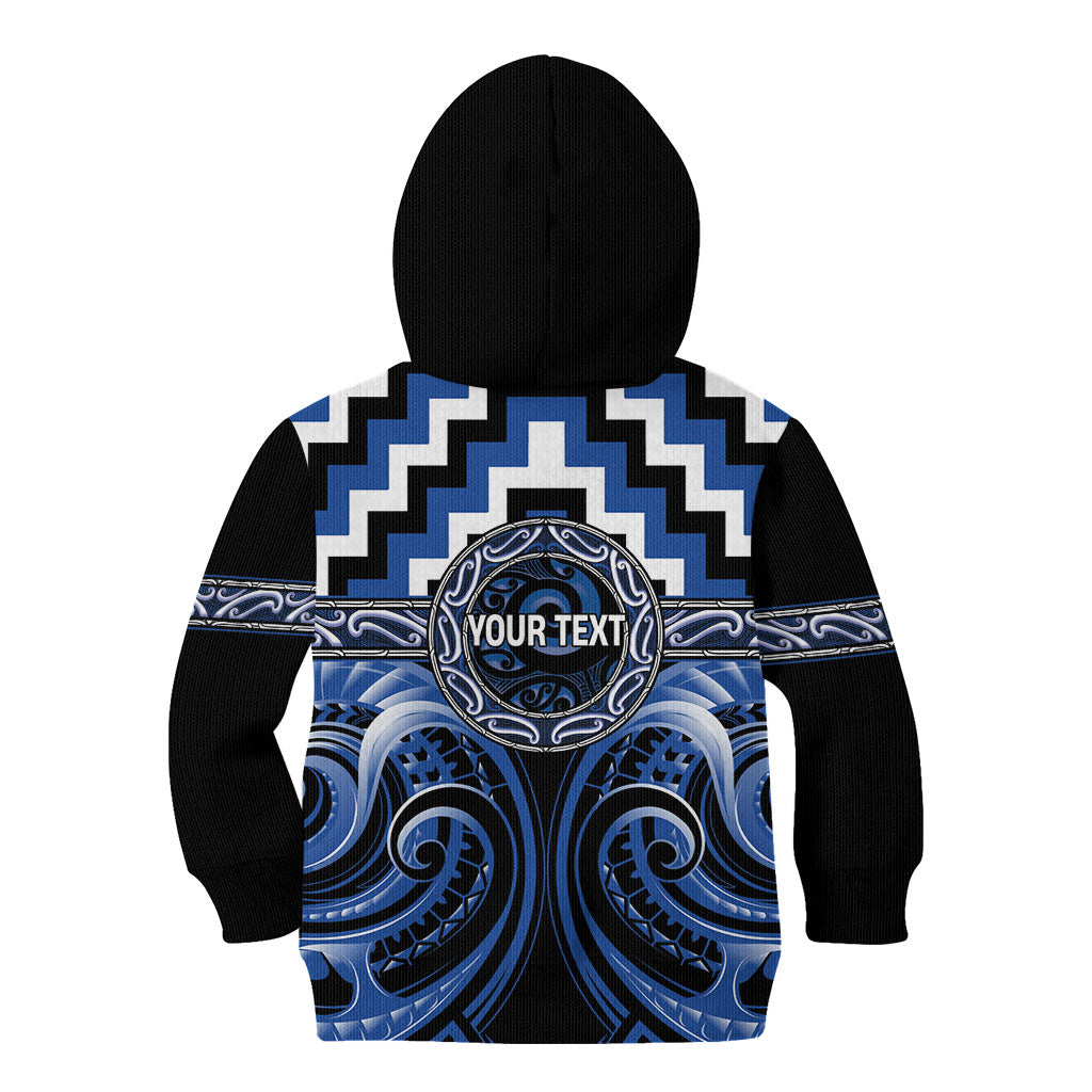 Aotearoa Ngati Ruanui Personalised Kid Hoodie Maori Iwi Poutama Puhoro Tattoo