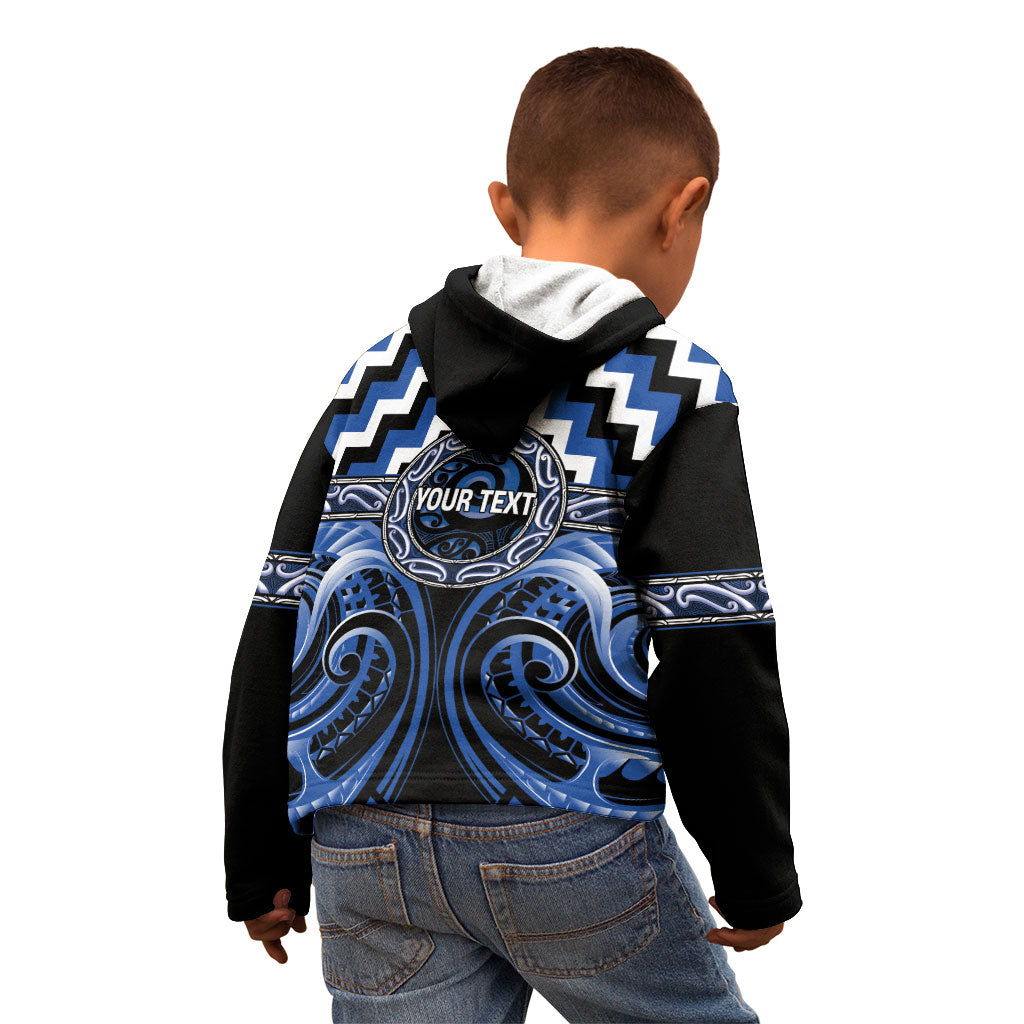Aotearoa Ngati Ruanui Personalised Kid Hoodie Maori Iwi Poutama Puhoro Tattoo