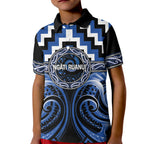 Aotearoa Ngati Ruanui Personalised Kid Polo Shirt Maori Iwi Poutama Puhoro Tattoo