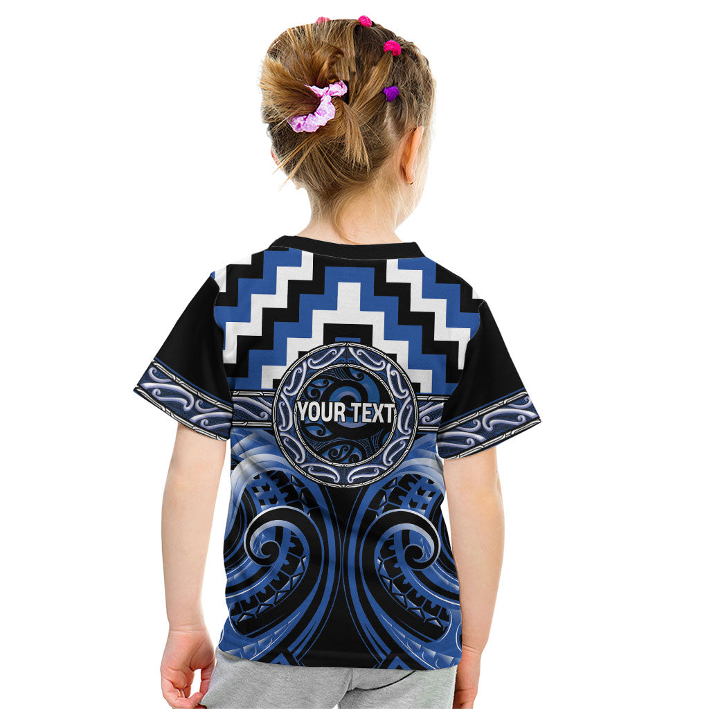 Aotearoa Ngati Ruanui Personalised Kid T Shirt Maori Iwi Poutama Puhoro Tattoo