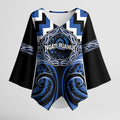 Aotearoa Ngati Ruanui Personalised Kimono Sleeve Blouse Maori Iwi Poutama Puhoro Tattoo