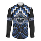 Aotearoa Ngati Ruanui Personalised Long Sleeve Button Shirt Maori Iwi Poutama Puhoro Tattoo
