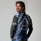 Aotearoa Ngati Ruanui Personalised Long Sleeve Polo Shirt Maori Iwi Poutama Puhoro Tattoo