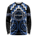Aotearoa Ngati Ruanui Personalised Long Sleeve Shirt Maori Iwi Poutama Puhoro Tattoo