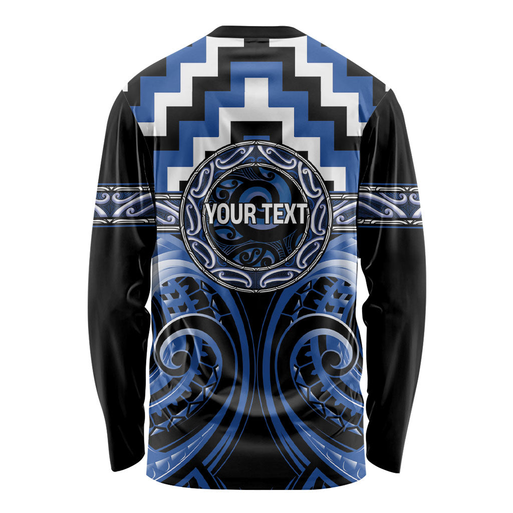 Aotearoa Ngati Ruanui Personalised Long Sleeve Shirt Maori Iwi Poutama Puhoro Tattoo