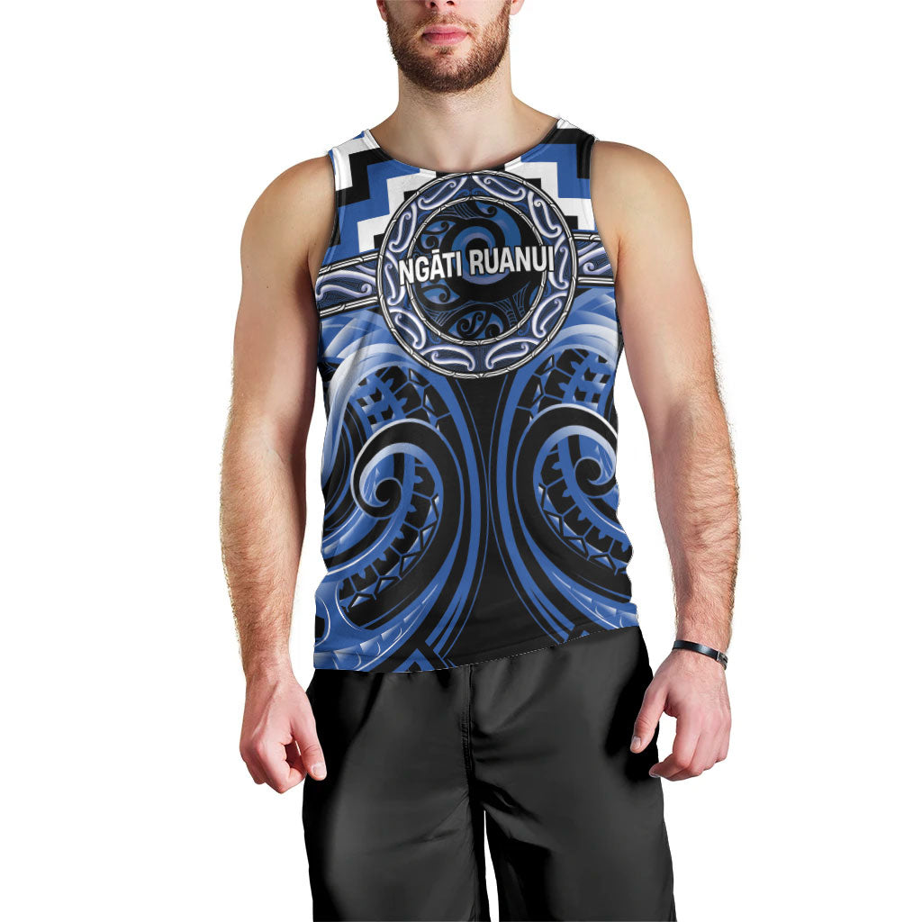 Aotearoa Ngati Ruanui Personalised Men Tank Top Maori Iwi Poutama Puhoro Tattoo