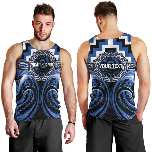 Aotearoa Ngati Ruanui Personalised Men Tank Top Maori Iwi Poutama Puhoro Tattoo