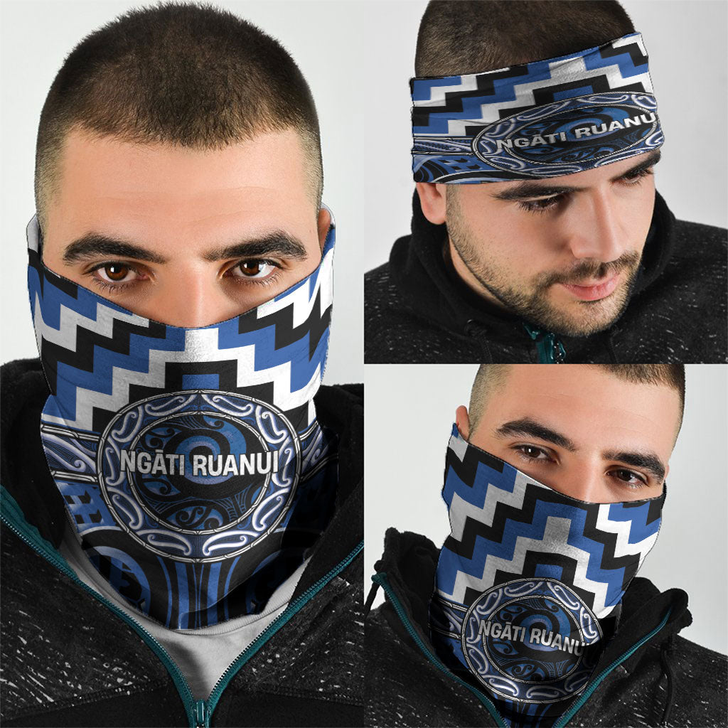Aotearoa Ngati Ruanui Neck Gaiter Maori Iwi Poutama Puhoro Tattoo