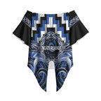 Aotearoa Ngati Ruanui Personalised Off Shoulder Wrap Waist Top Maori Iwi Poutama Puhoro Tattoo