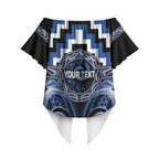Aotearoa Ngati Ruanui Personalised Off Shoulder Wrap Waist Top Maori Iwi Poutama Puhoro Tattoo