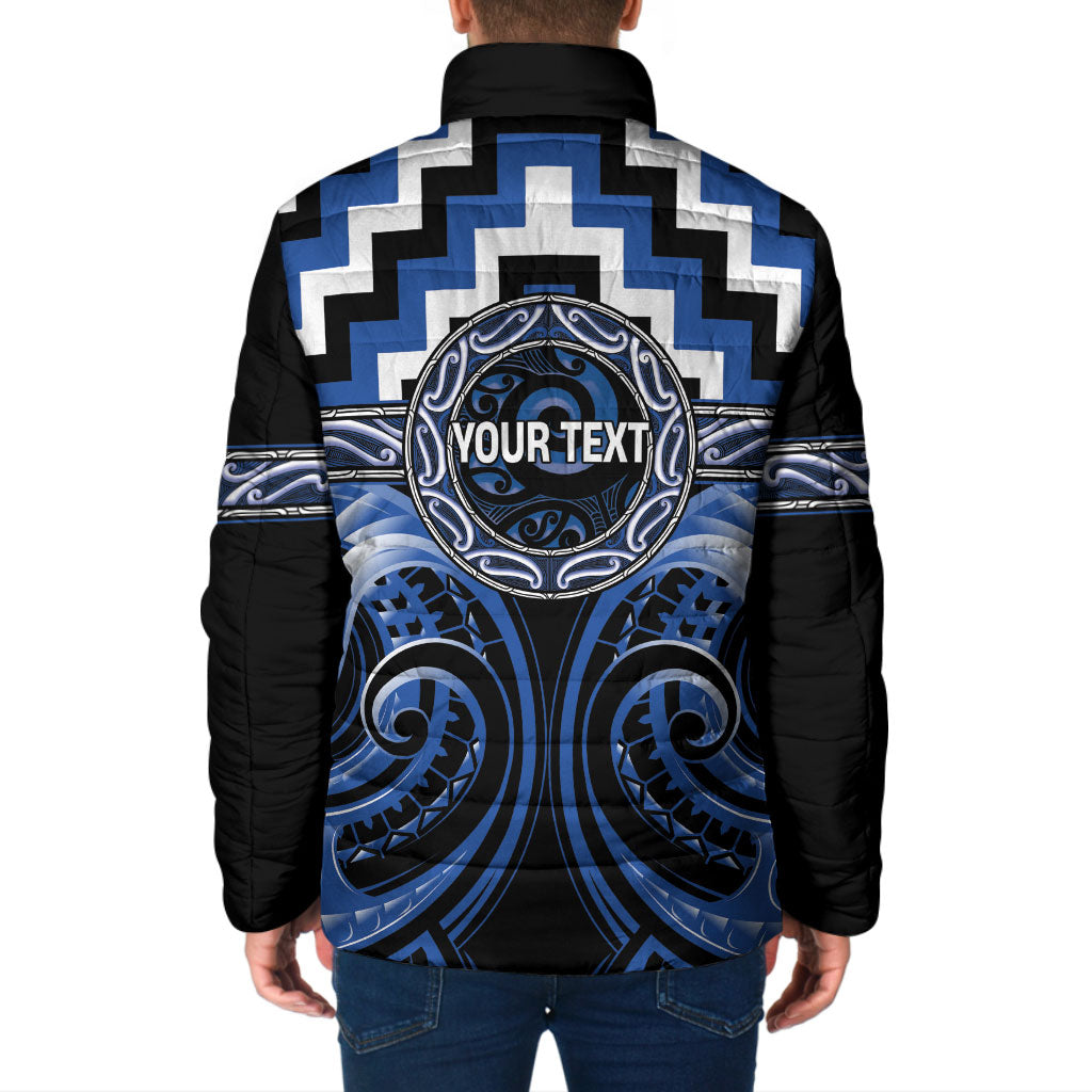 Aotearoa Ngati Ruanui Personalised Padded Jacket Maori Iwi Poutama Puhoro Tattoo