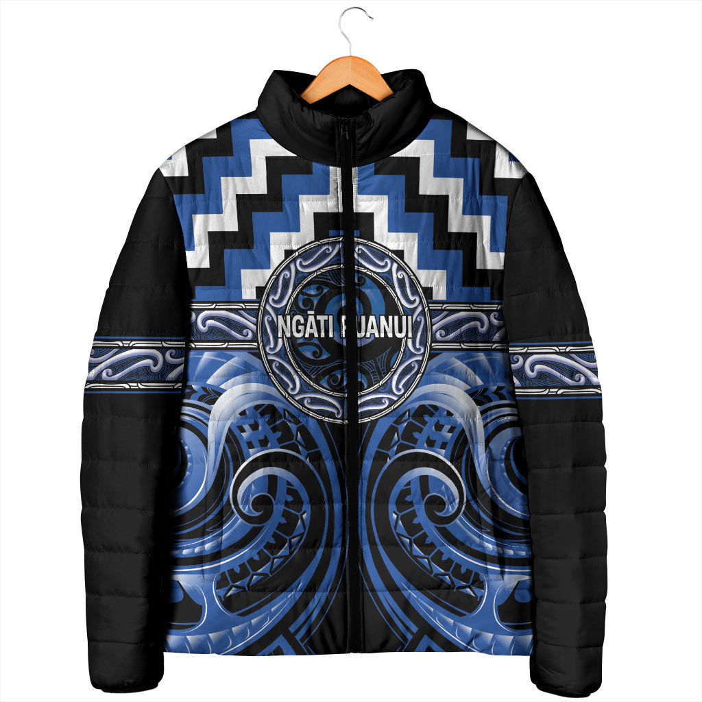 Aotearoa Ngati Ruanui Personalised Padded Jacket Maori Iwi Poutama Puhoro Tattoo