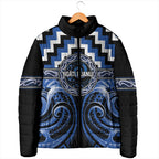 Aotearoa Ngati Ruanui Personalised Padded Jacket Maori Iwi Poutama Puhoro Tattoo