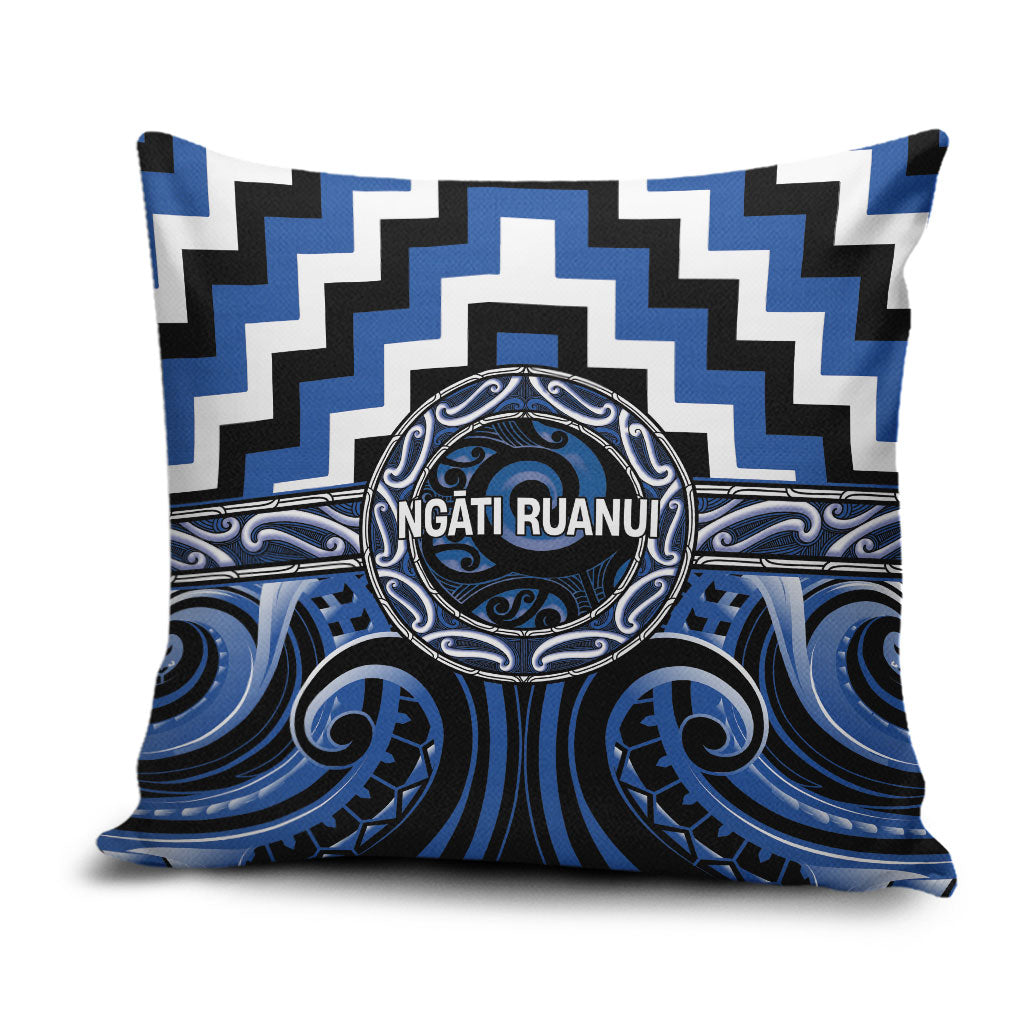 Aotearoa Ngati Ruanui Pillow Cover Maori Iwi Poutama Puhoro Tattoo