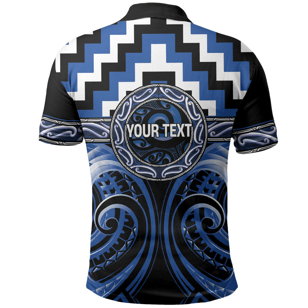Aotearoa Ngati Ruanui Personalised Polo Shirt Maori Iwi Poutama Puhoro Tattoo
