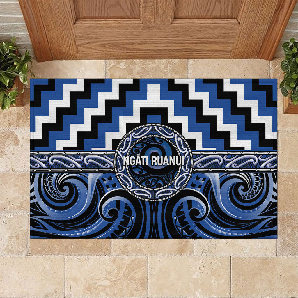 Aotearoa Ngati Ruanui Rubber Doormat Maori Iwi Poutama Puhoro Tattoo