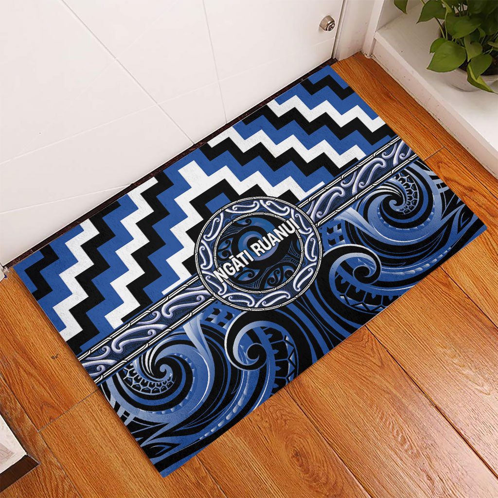 Aotearoa Ngati Ruanui Rubber Doormat Maori Iwi Poutama Puhoro Tattoo