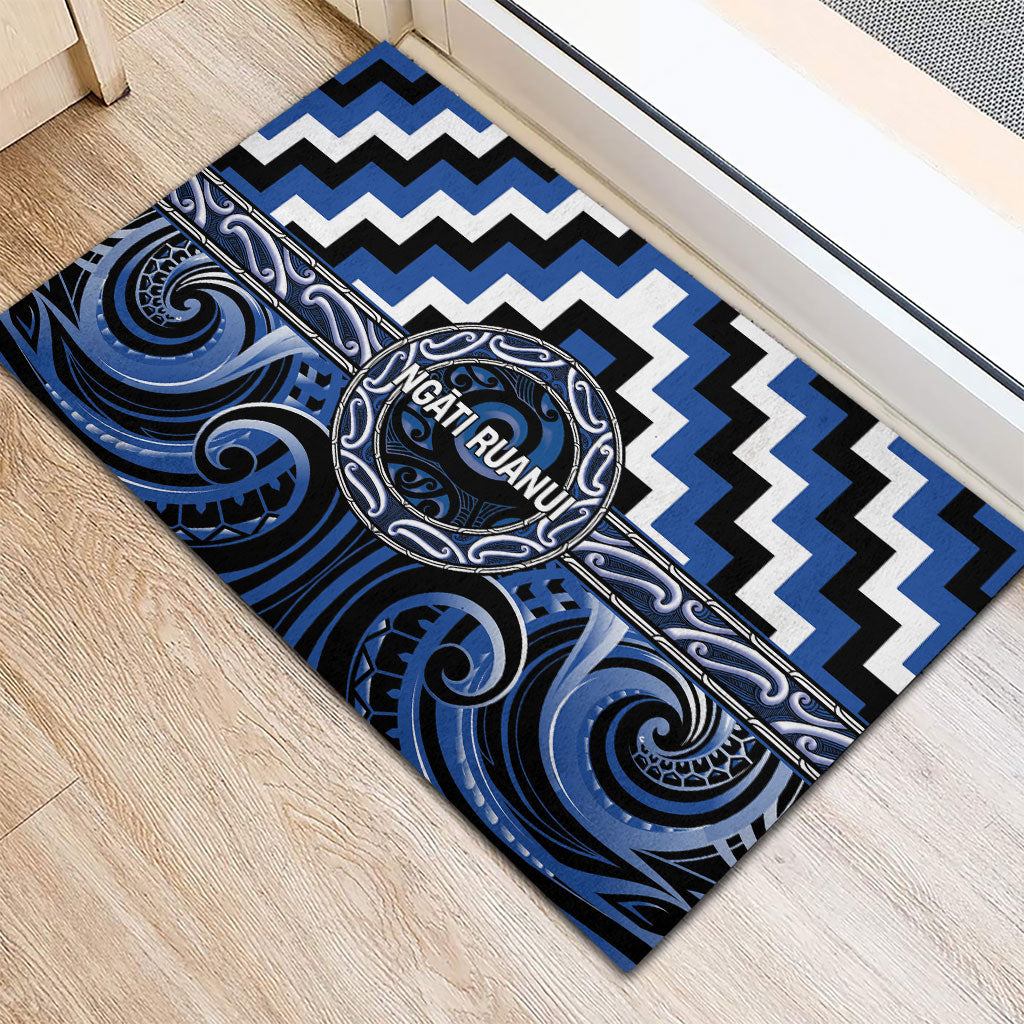 Aotearoa Ngati Ruanui Rubber Doormat Maori Iwi Poutama Puhoro Tattoo