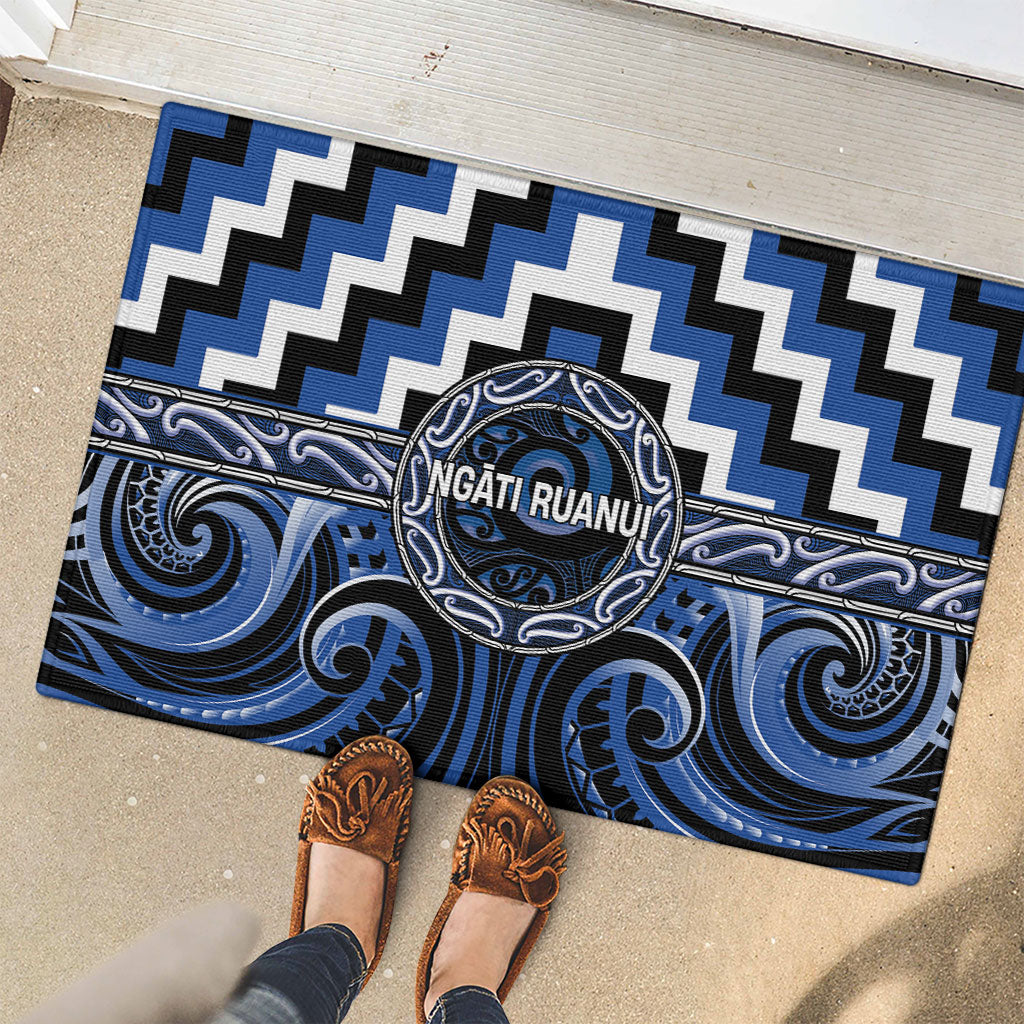 Aotearoa Ngati Ruanui Rubber Doormat Maori Iwi Poutama Puhoro Tattoo