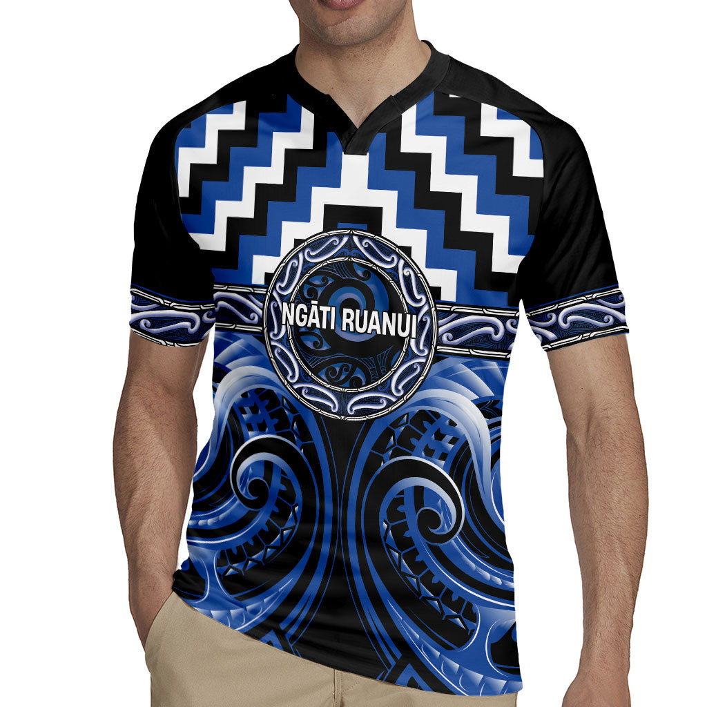 Aotearoa Ngati Ruanui Personalised Rugby Jersey Maori Iwi Poutama Puhoro Tattoo