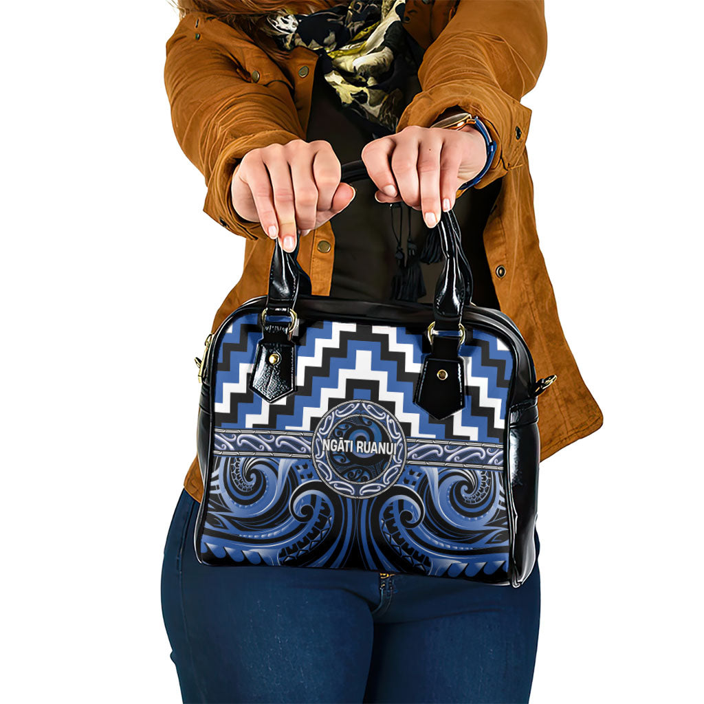 Aotearoa Ngati Ruanui Shoulder Handbag Maori Iwi Poutama Puhoro Tattoo