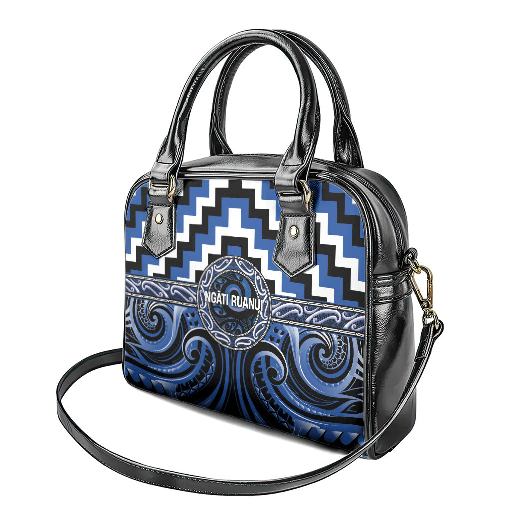 Aotearoa Ngati Ruanui Shoulder Handbag Maori Iwi Poutama Puhoro Tattoo