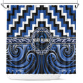 Aotearoa Ngati Ruanui Shower Curtain Maori Iwi Poutama Puhoro Tattoo