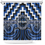 Aotearoa Ngati Ruanui Shower Curtain Maori Iwi Poutama Puhoro Tattoo