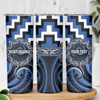 Aotearoa Ngati Ruanui Personalised Skinny Tumbler Maori Iwi Poutama Puhoro Tattoo