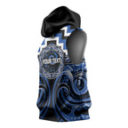 Aotearoa Ngati Ruanui Personalised Sleeveless Hoodie Maori Iwi Poutama Puhoro Tattoo
