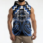 Aotearoa Ngati Ruanui Personalised Sleeveless Hoodie Maori Iwi Poutama Puhoro Tattoo