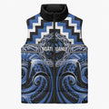 Aotearoa Ngati Ruanui Personalised Sleeveless Puffer Jacket Maori Iwi Poutama Puhoro Tattoo